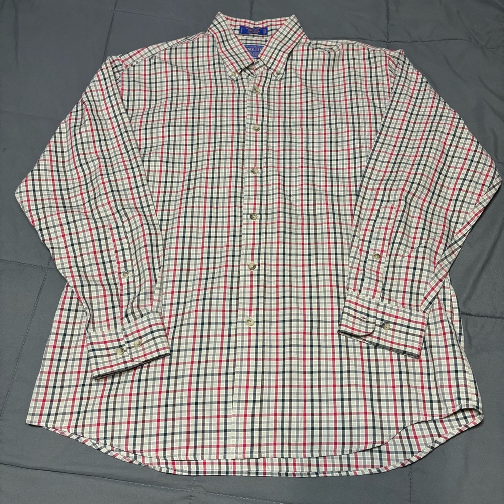Pendleton woolen mills Broadway cloth wrinkle resistant 100% cotton button‎ up